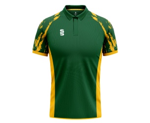 Fast Track Cricket Spinner Design In Forrest and Amber Short Sleeve Collar Kit